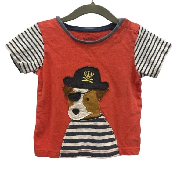 Baby Boden Appliqué Pirate Sprout Dog Tee Shirt Size 18-24m - Picture 1 of 4